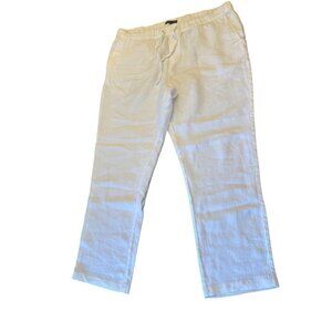 Saks Fifth Avenue White Linen Mens Pants XL
